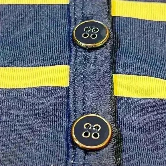 J. McLaughlin Women’s Striped Lynn Henley Dress Size Large Catalina Cloth - Picture 4 of 7